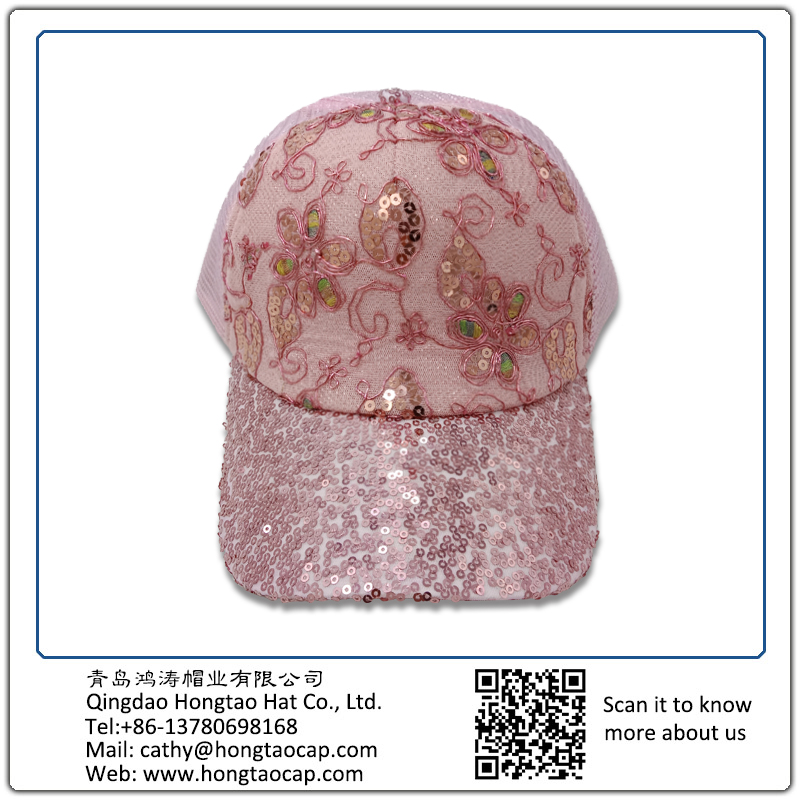 亮片佳積布時尚網(wǎng)帽