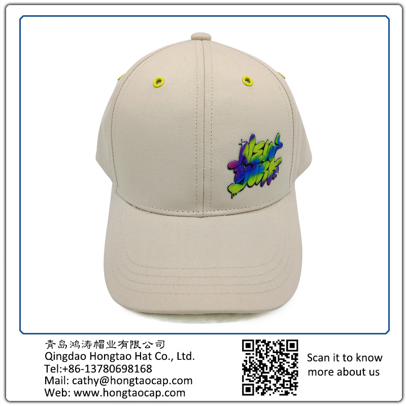 全棉細(xì)紋紗卡TPU壓印兒童帽 
